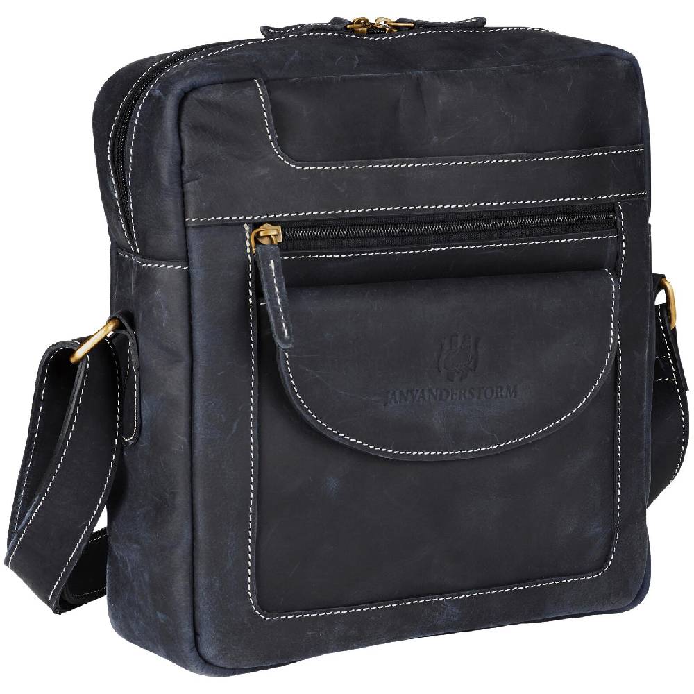 Jan Vanderstorm Tasche DIETGER dunkelblau 50% Rabatt mit kostenlosem Versand