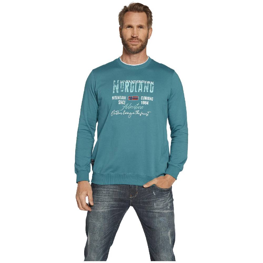 Jan Vanderstorm Doppelpack Sweatshirt BOTU petrol dunkelblau Versandkostenfrei
