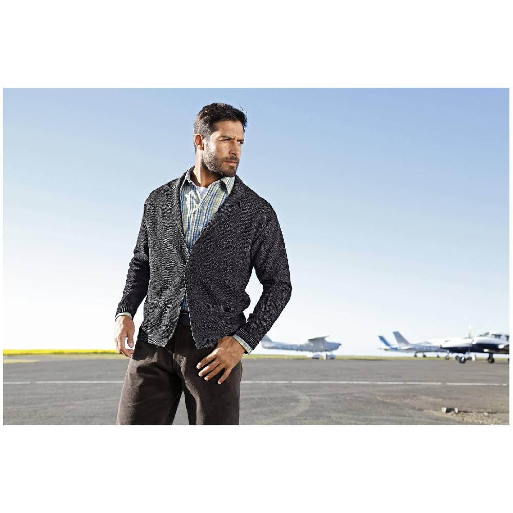 Jan Vanderstorm Strickjacke ASGER dunkelgrau Preisnachlass