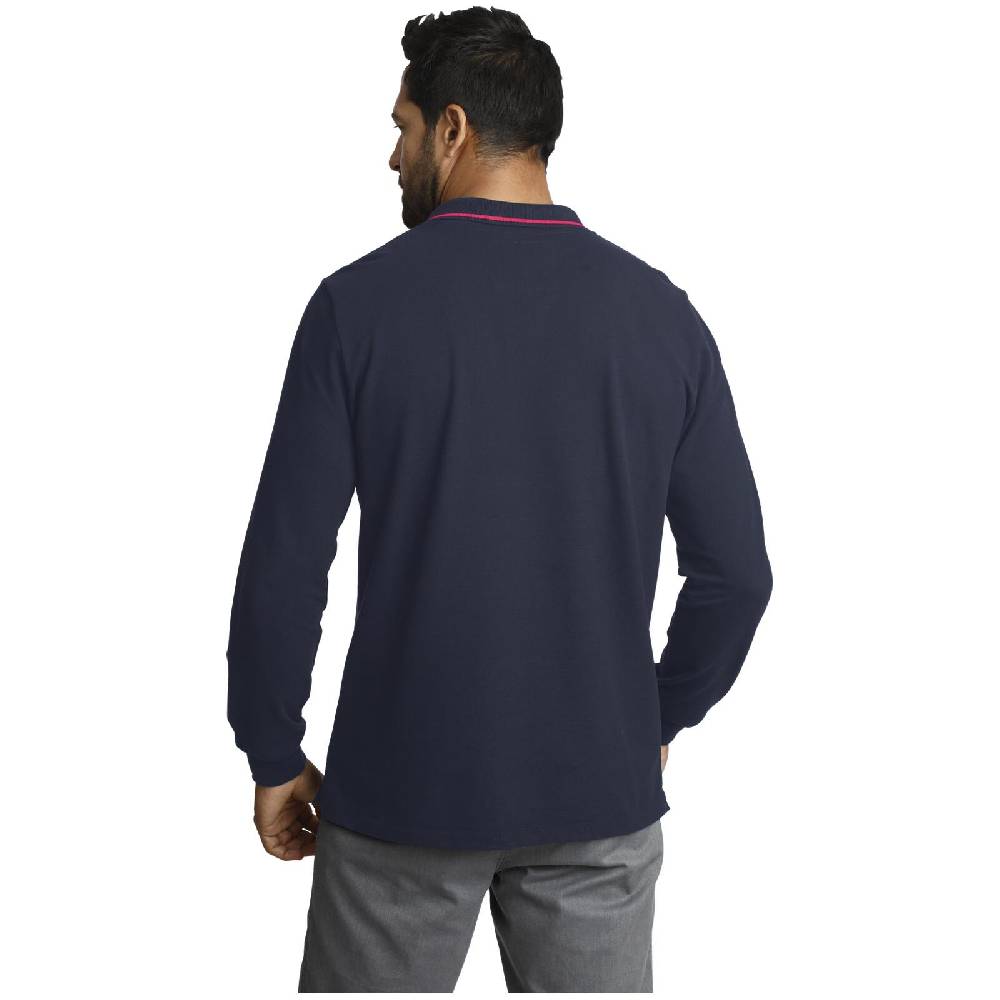 Jan Vanderstorm Langarm-Poloshirt ELLIS dunkelblau Jubiläumsangebot