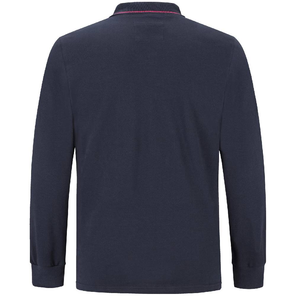 Jan Vanderstorm Langarm-Poloshirt ELLIS dunkelblau Jubiläumsangebot
