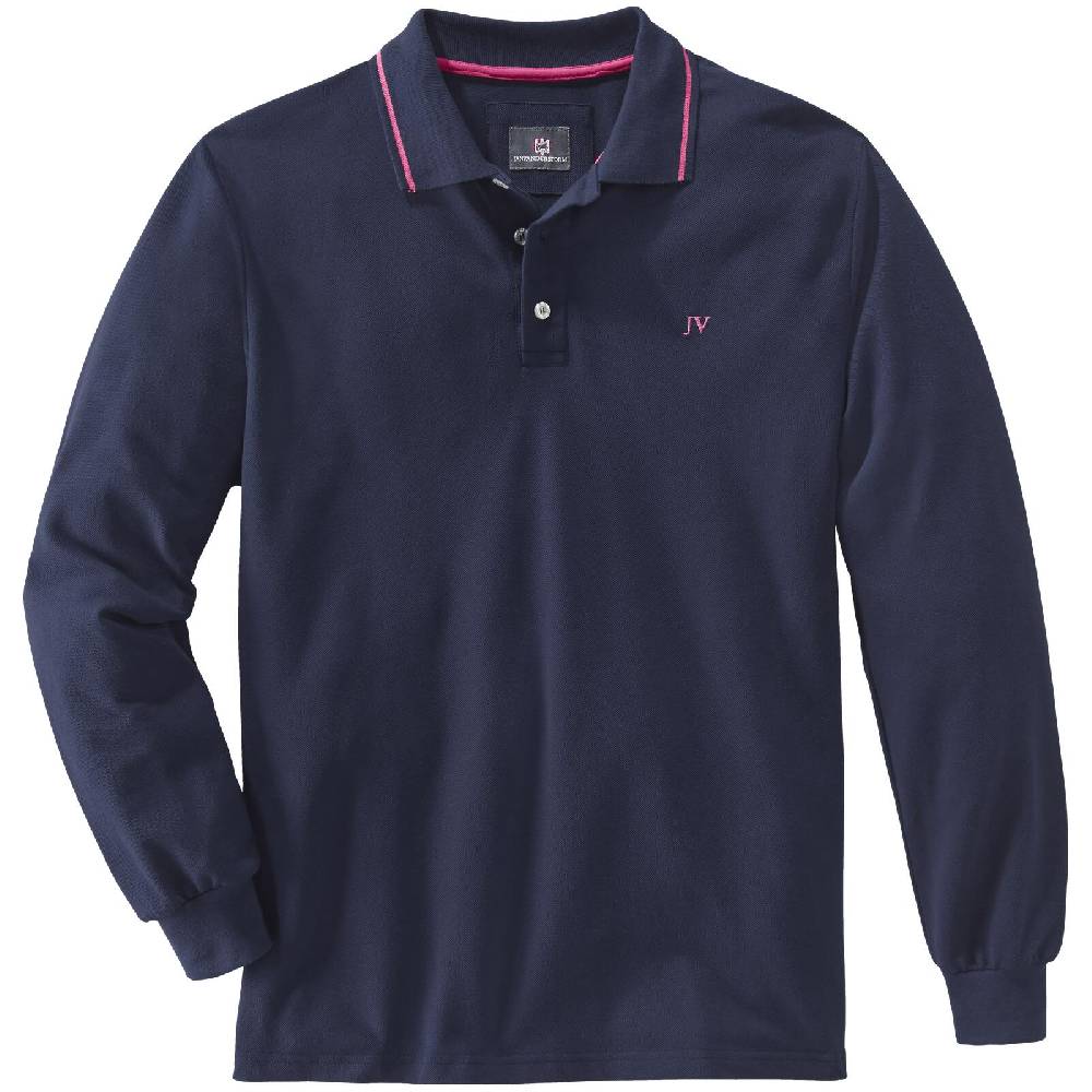 Jan Vanderstorm Langarm-Poloshirt ELLIS dunkelblau Jubiläumsangebot