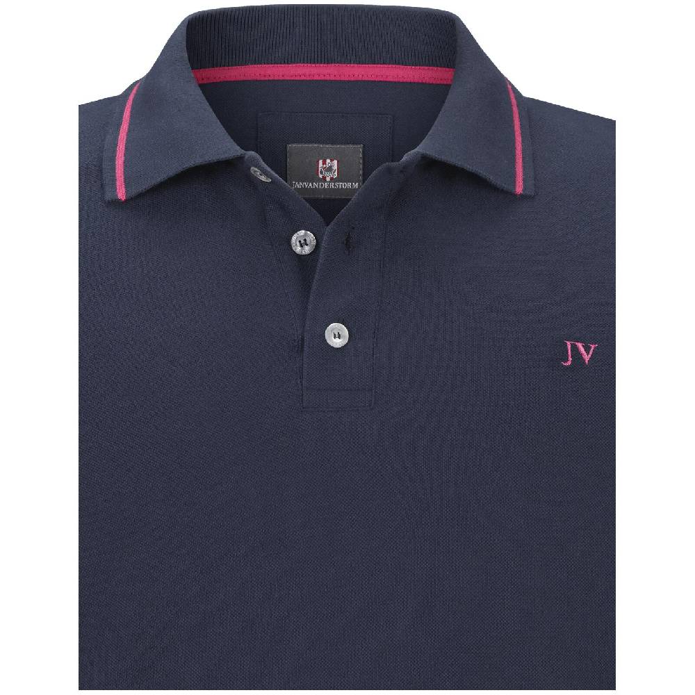 Jan Vanderstorm Langarm-Poloshirt ELLIS dunkelblau Jubiläumsangebot