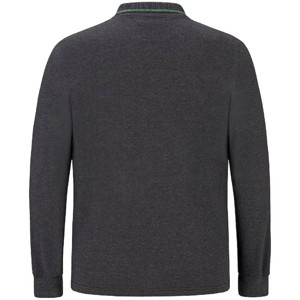 Jan Vanderstorm Langarm-Poloshirt ELLIS dunkelgrau Lagerräumung