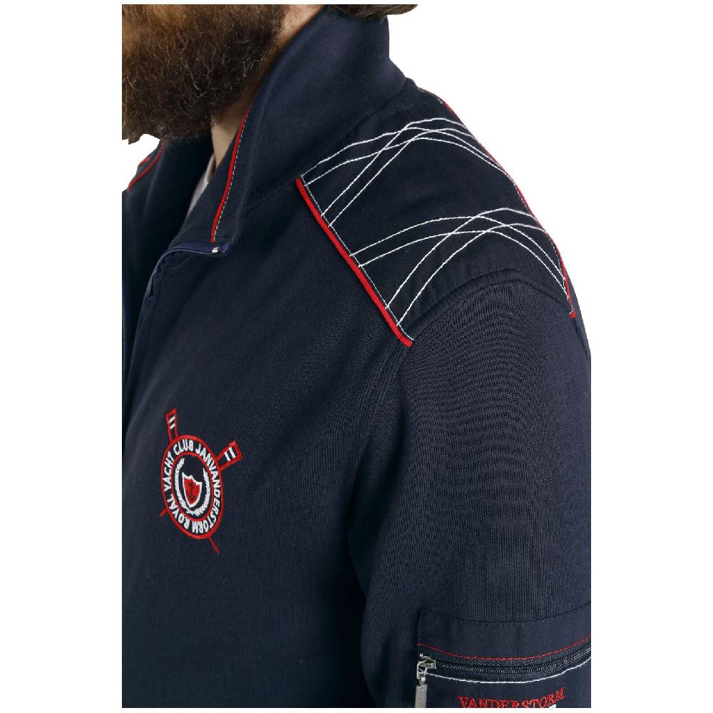 Jan Vanderstorm Sweatjacke ATLI dunkelblau Heißer Verkauf