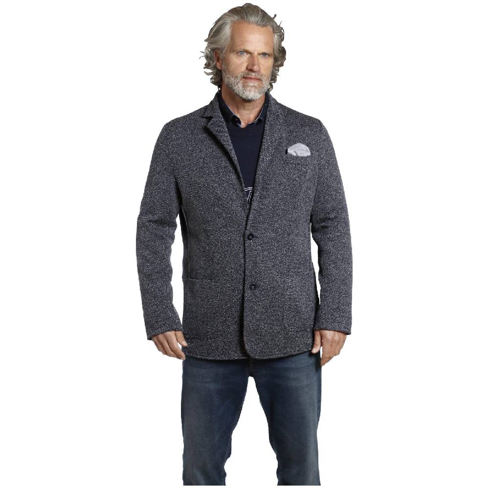 Jan Vanderstorm Jersey-Sakko ALBIN dunkelblau melange Online Outlet