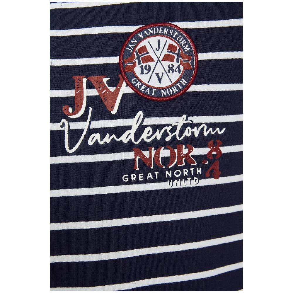 Jan Vanderstorm T-Shirt ARBOGAST dunkelblau gestreift Bestseller