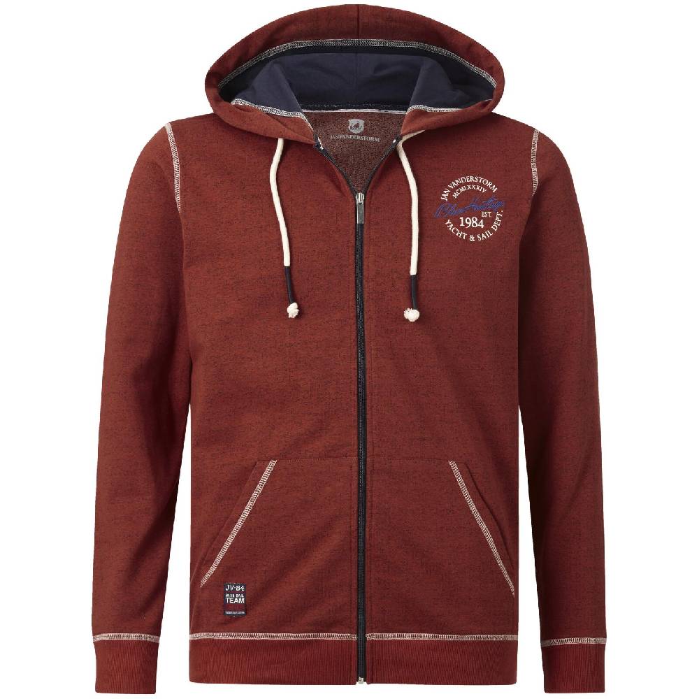 Jan Vanderstorm Sweatjacke JOKORA rot melange Kostenloser Versand international