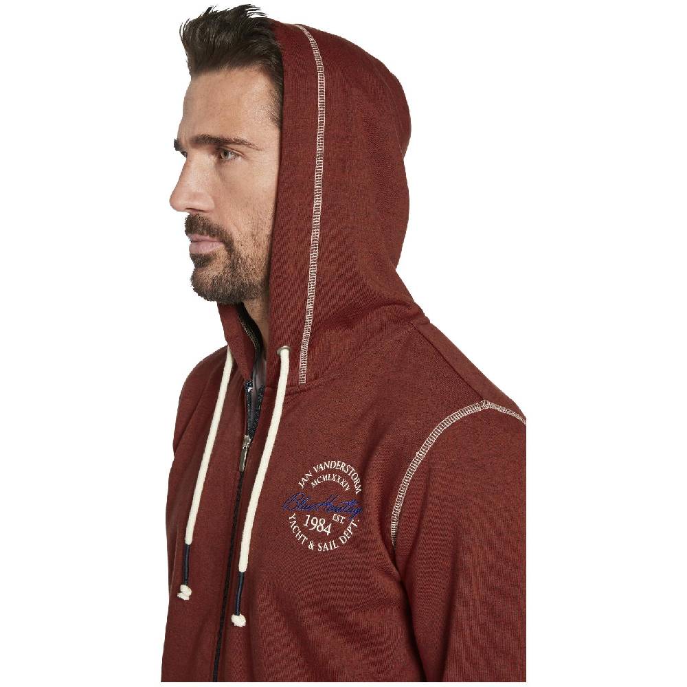 Jan Vanderstorm Sweatjacke JOKORA rot melange Kostenloser Versand international
