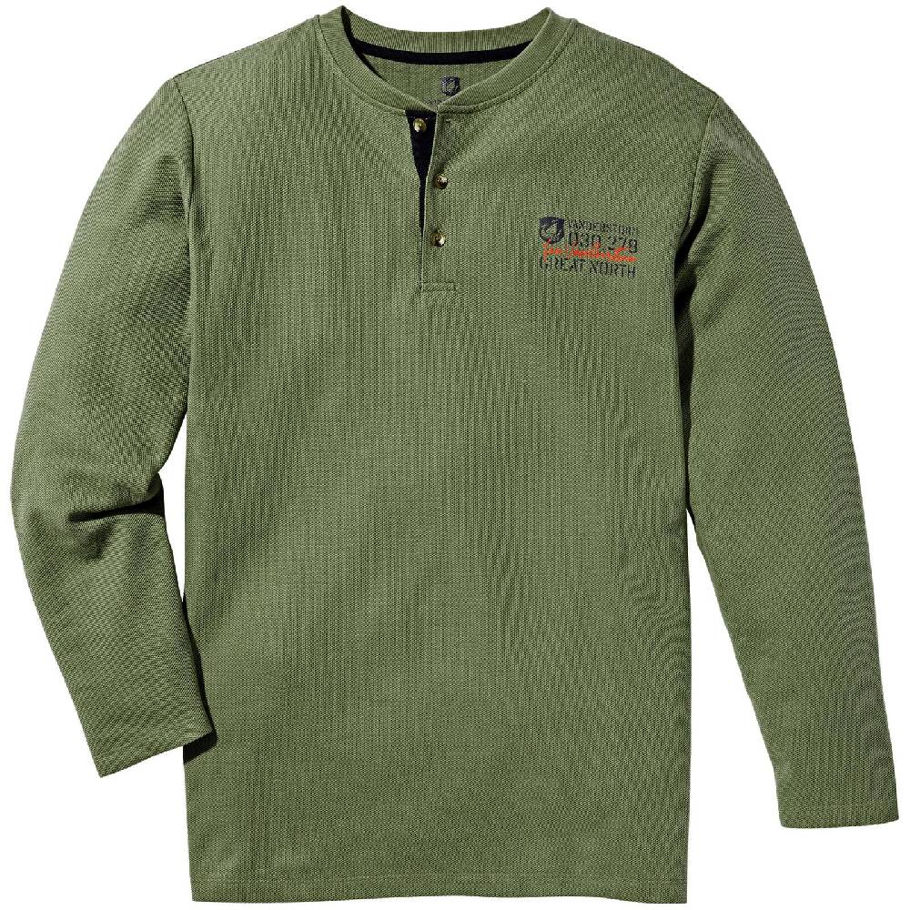 Jan Vanderstorm Langarmshirt IVOR oliv Speichern exportieren