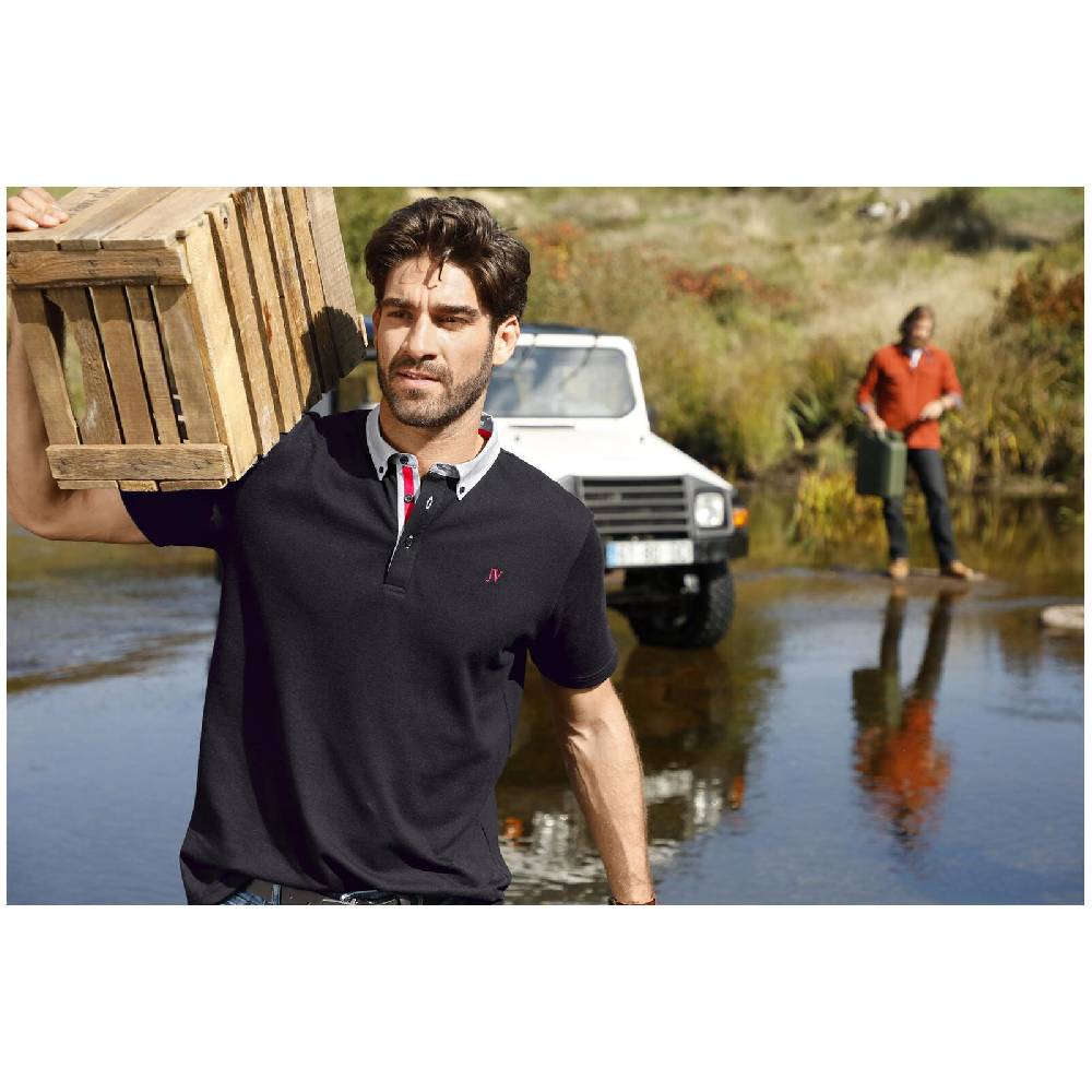 Jan Vanderstorm Poloshirt NJAL schwarz Black Friday Preise