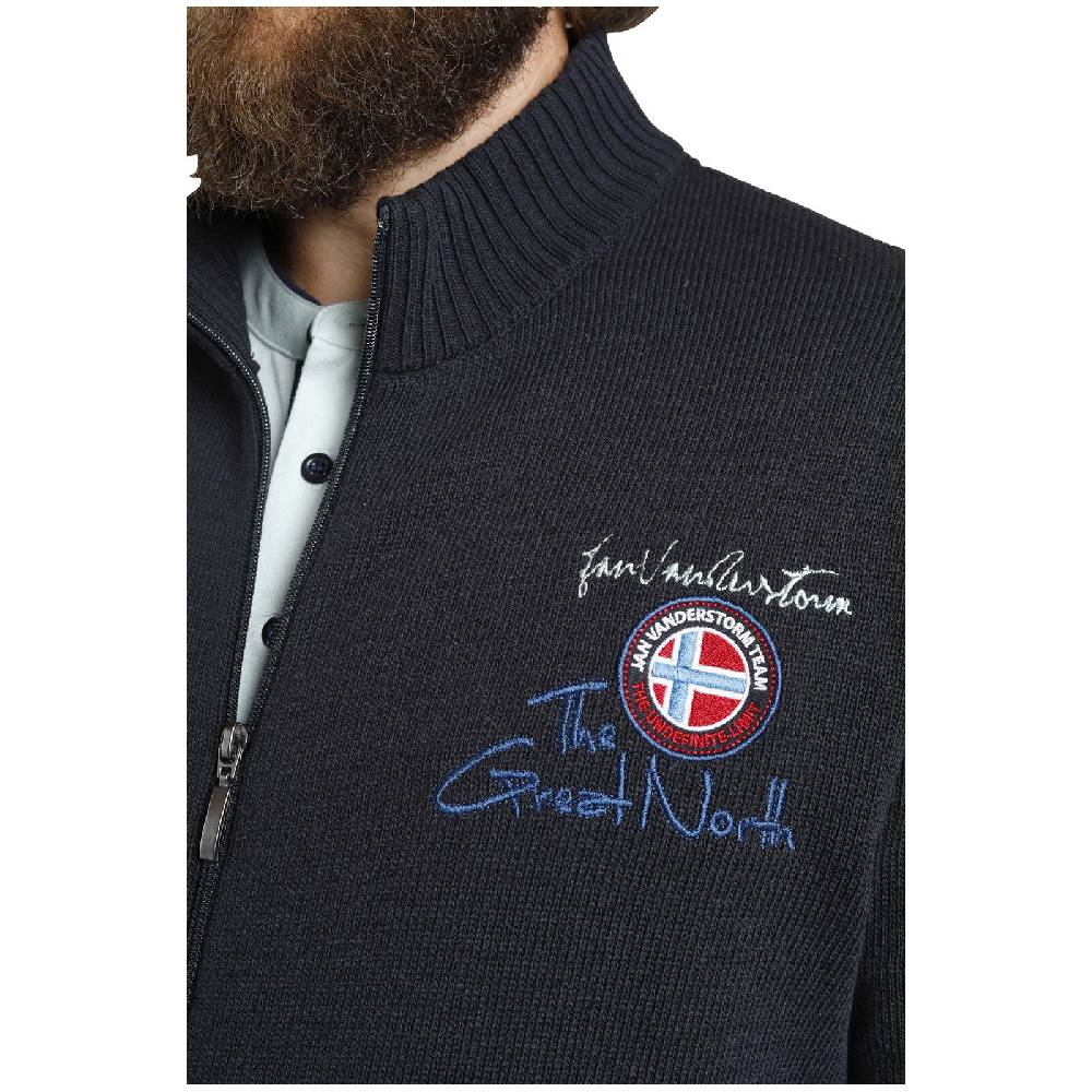 Jan Vanderstorm Strickjacke OLAV dunkelblau Im Verkauf