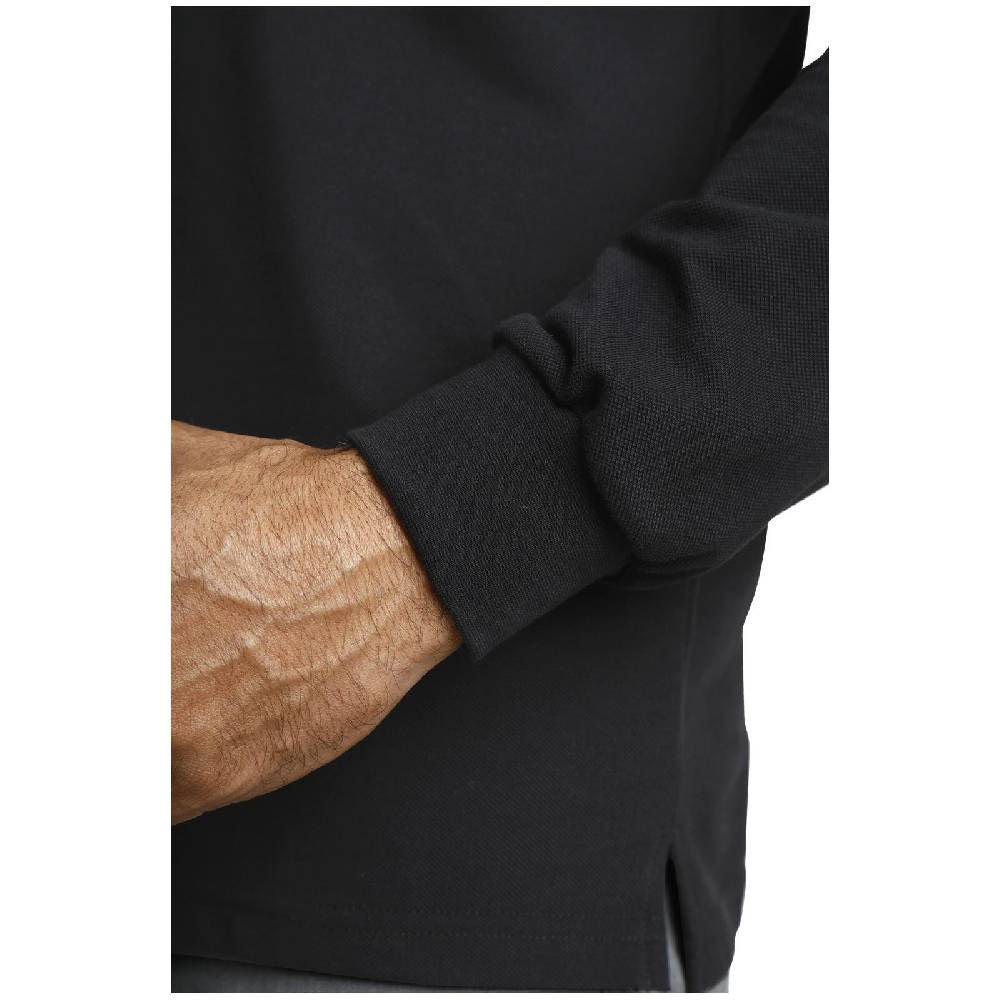 Jan Vanderstorm Langarm-Poloshirt ELLIS schwarz im Angebot