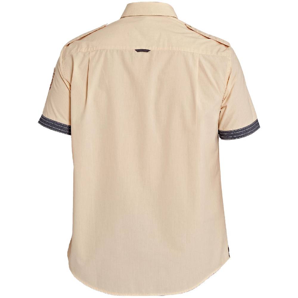 Jan Vanderstorm Kurzarmhemd SKIRNIR beige Fabrik Onlineshop