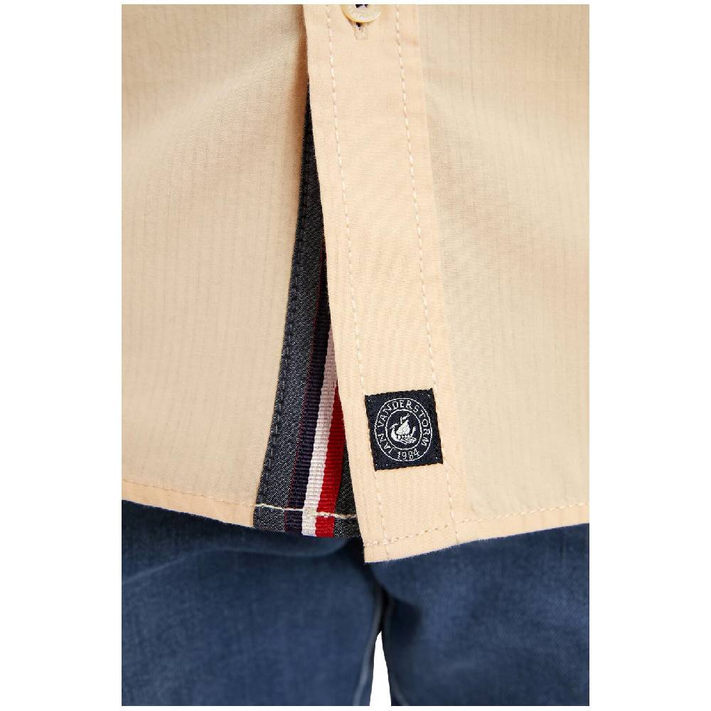 Jan Vanderstorm Kurzarmhemd SKIRNIR beige Fabrik Onlineshop