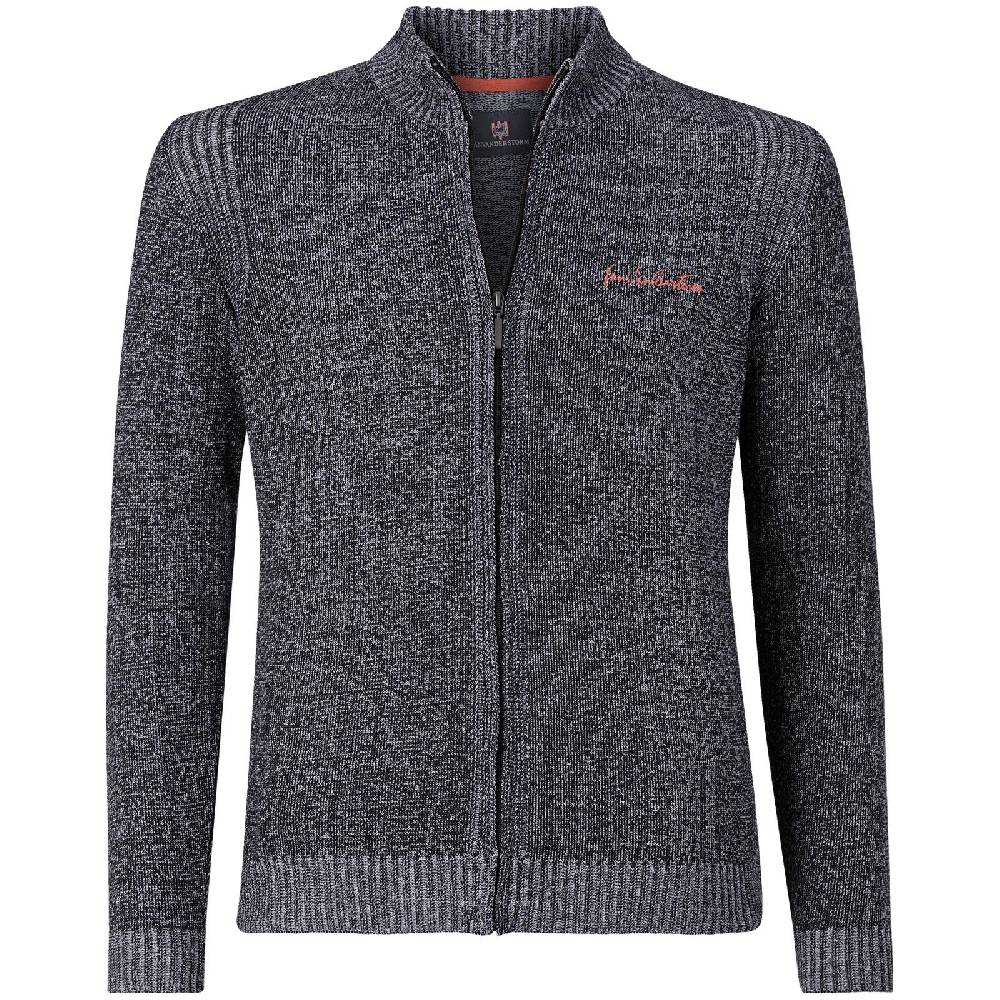 Jan Vanderstorm Strickjacke INGRABAN dunkelgrau melange Günstig kaufen