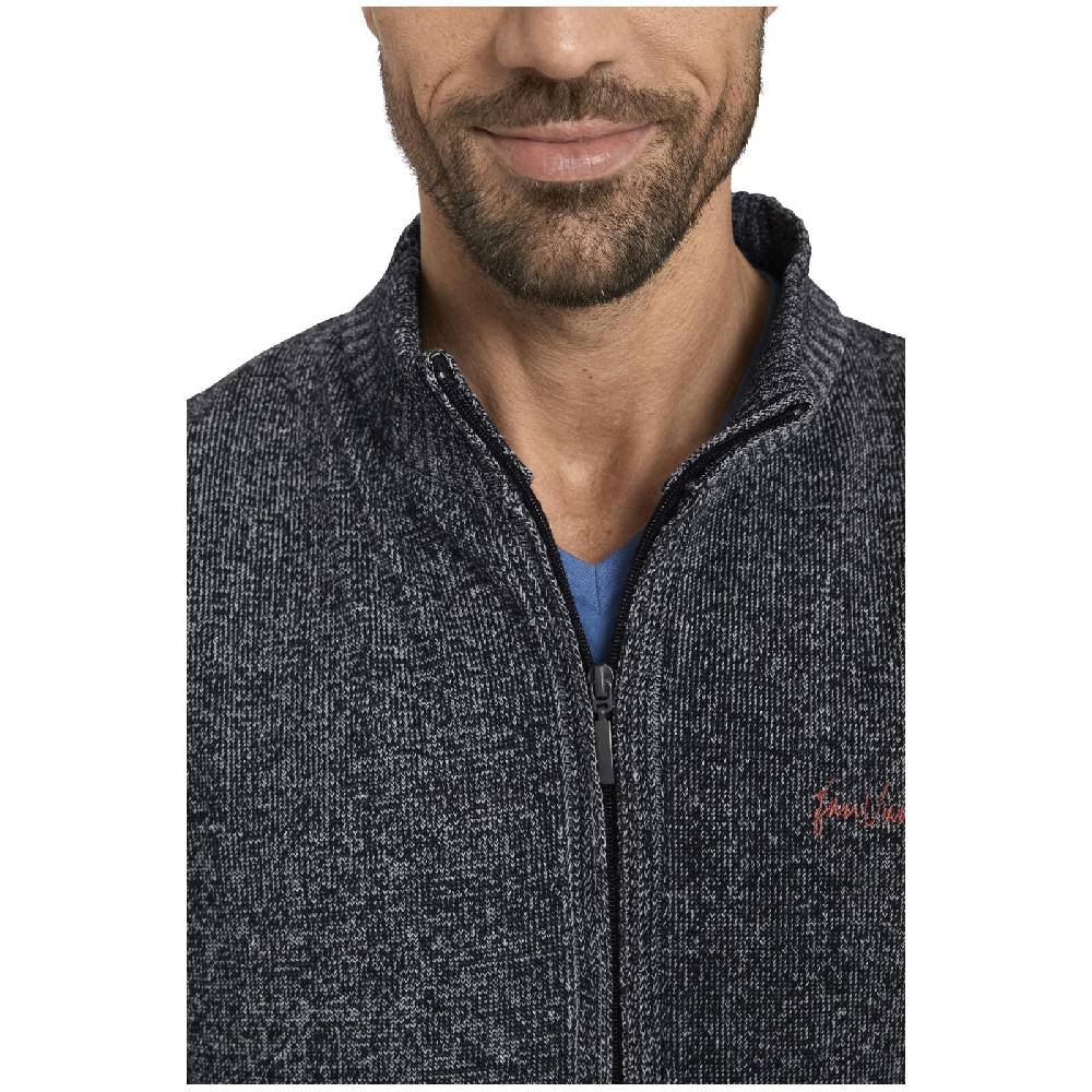 Jan Vanderstorm Strickjacke INGRABAN dunkelgrau melange Günstig kaufen
