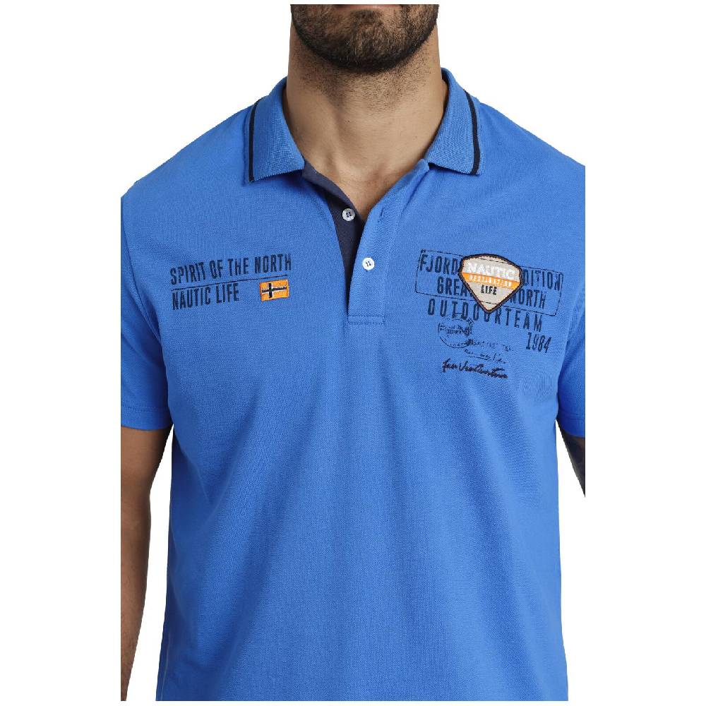 Jan Vanderstorm Poloshirt HALLFRED blau Versandkostenfrei