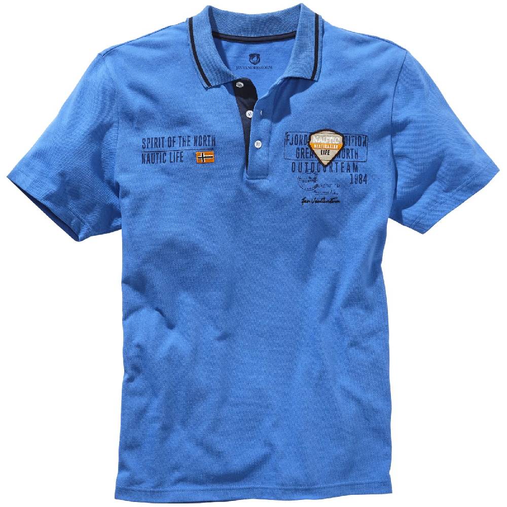 Jan Vanderstorm Poloshirt HALLFRED blau Versandkostenfrei