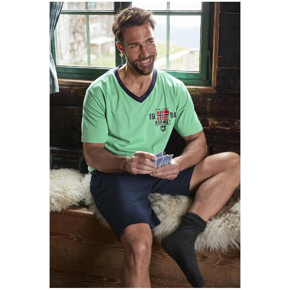 Jan Vanderstorm Kurzer Schlafanzug EDIN grün Flash Sale