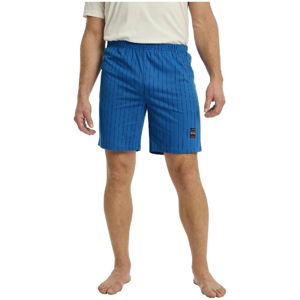 Jan Vanderstorm Kurze Schlafhose BARO royal blau gestreift Begrenztes Angebot