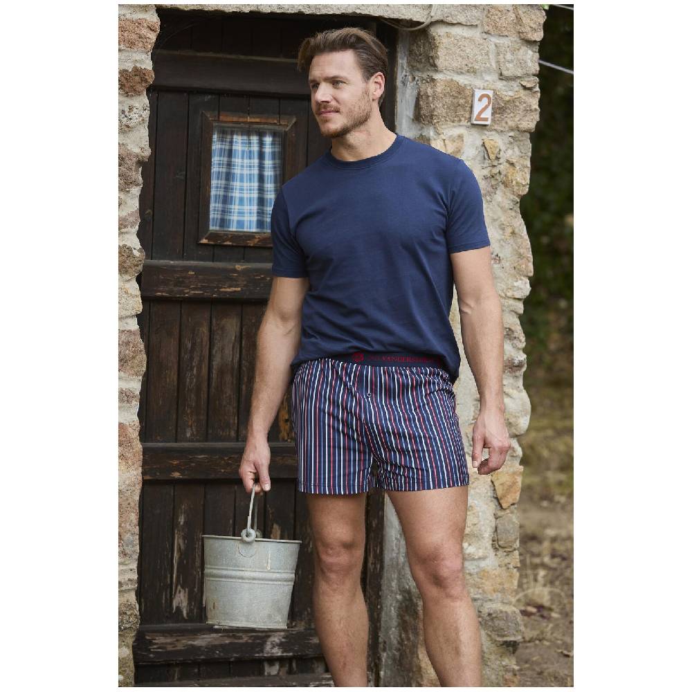Jan Vanderstorm Boxershort ROOPI dunkelblau gestreift Speichern exportieren