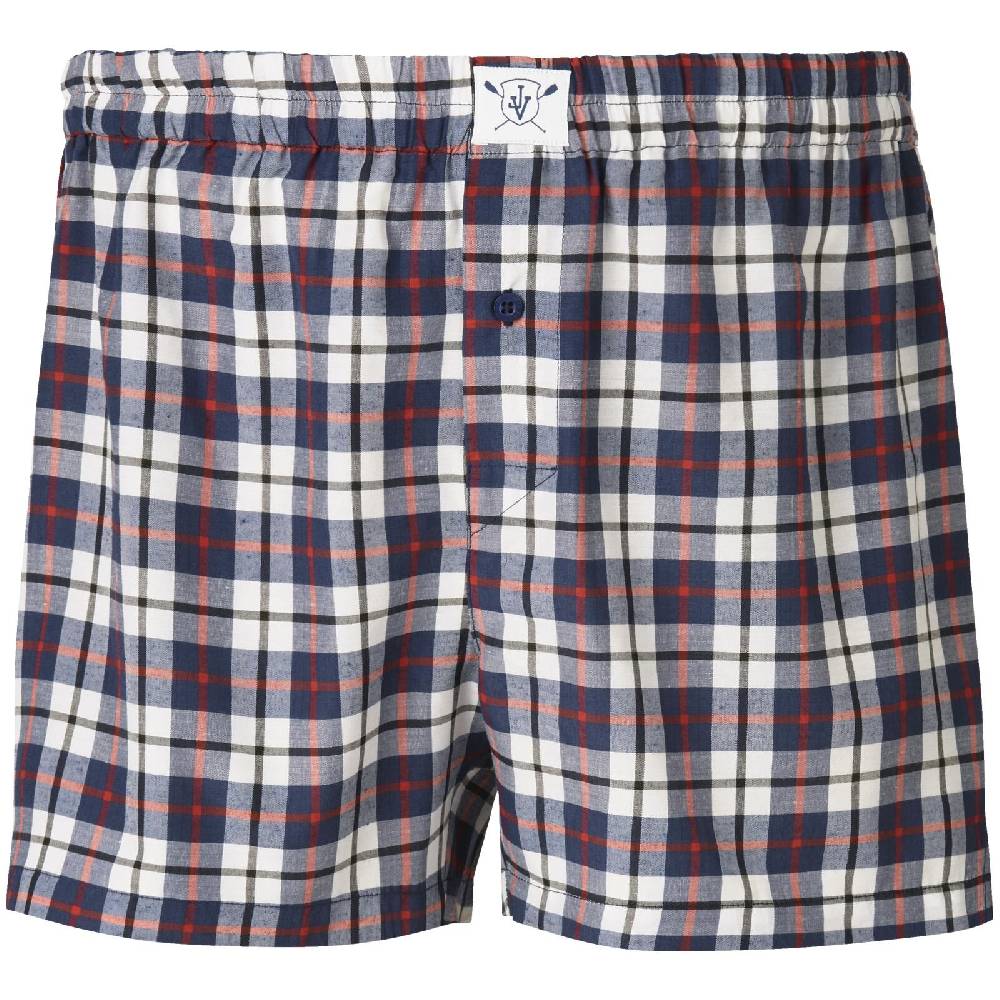 Jan Vanderstorm 3er Pack Boxershorts MARKKU dunkelblau rot gemustert zollfrei