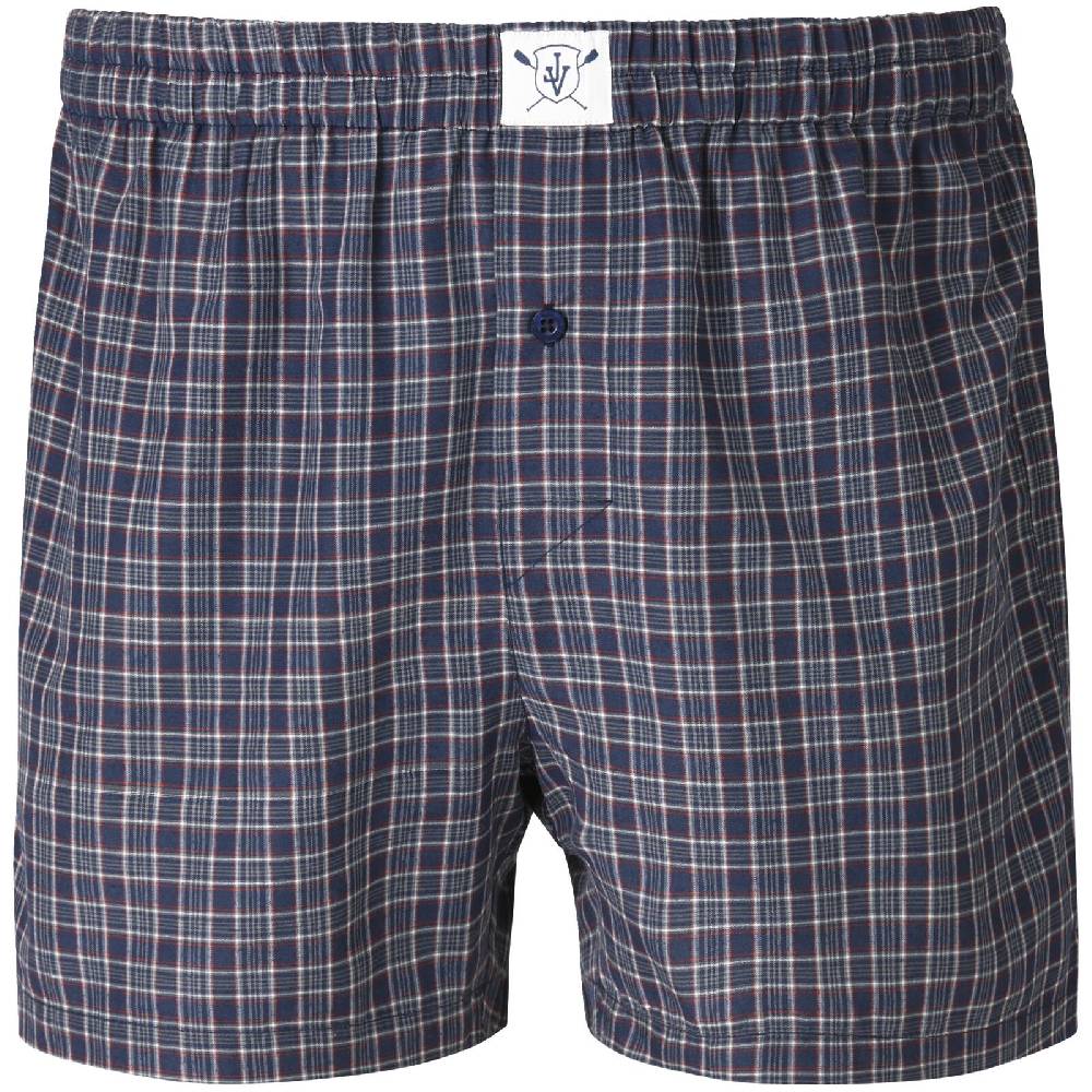 Jan Vanderstorm 3er Pack Boxershorts MARKKU dunkelblau rot gemustert zollfrei