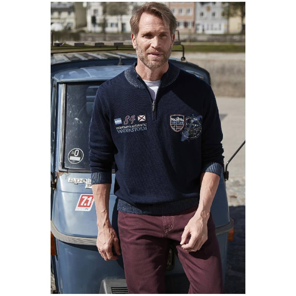 Jan Vanderstorm Pullover UNDORICH dunkelblau Günstiger Verkauf