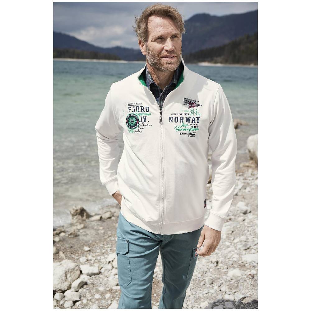 Jan Vanderstorm Sweatjacke BARUK wollweiß Meist gekauft
