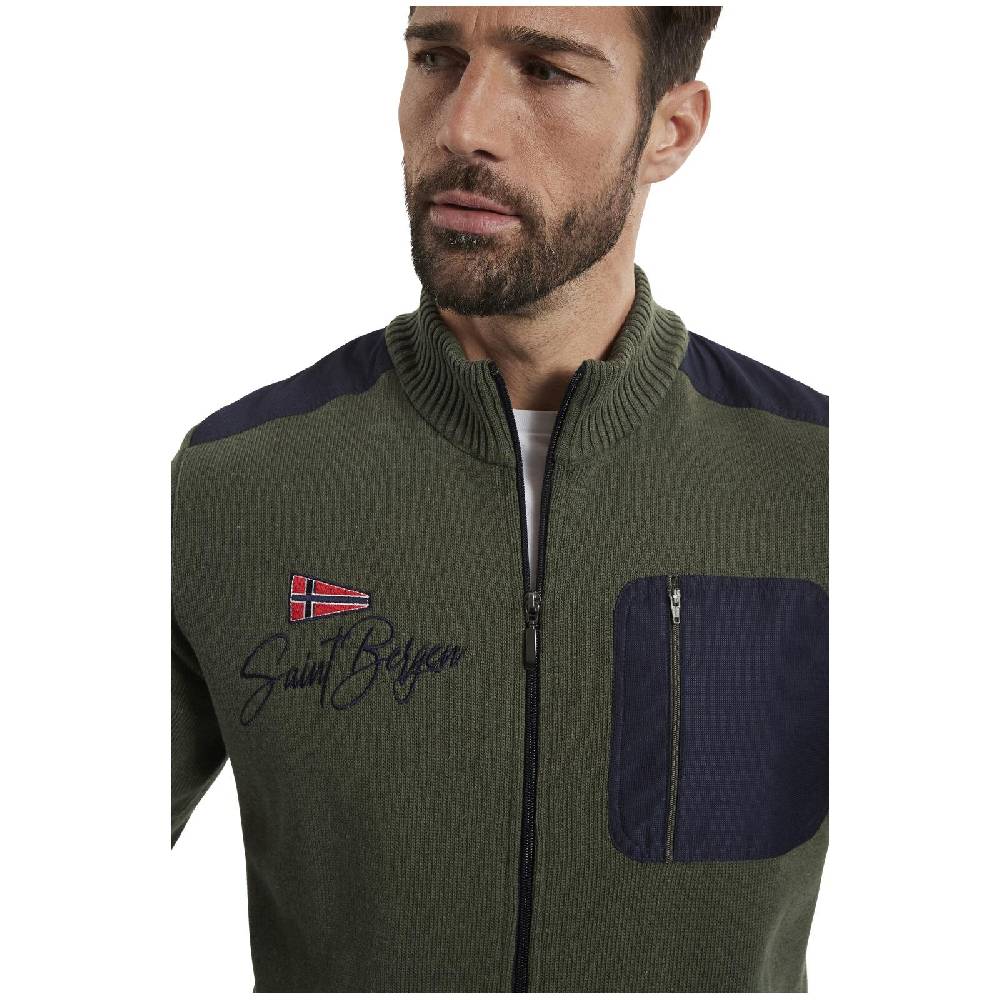 Jan Vanderstorm Strickjacke ABBO oliv Fabrikpreis