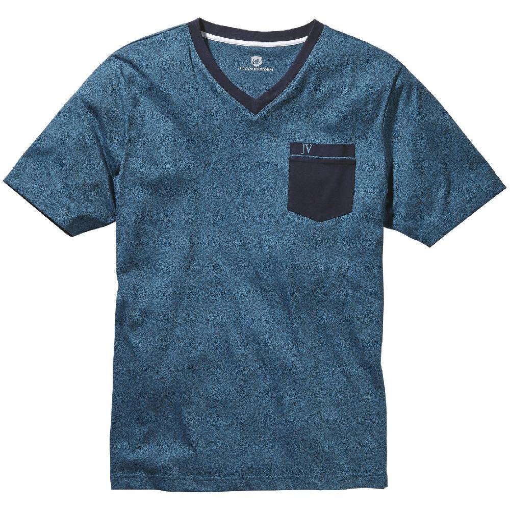 Jan Vanderstorm T-Shirt PARELI petrol melange Rabatt