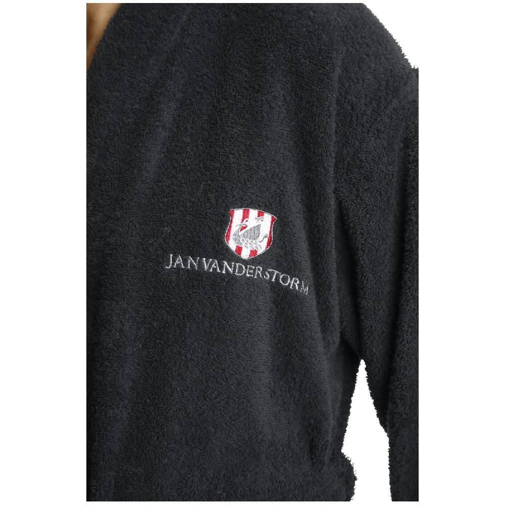 Jan Vanderstorm Bademantel JANNING schwarz Flash Sale