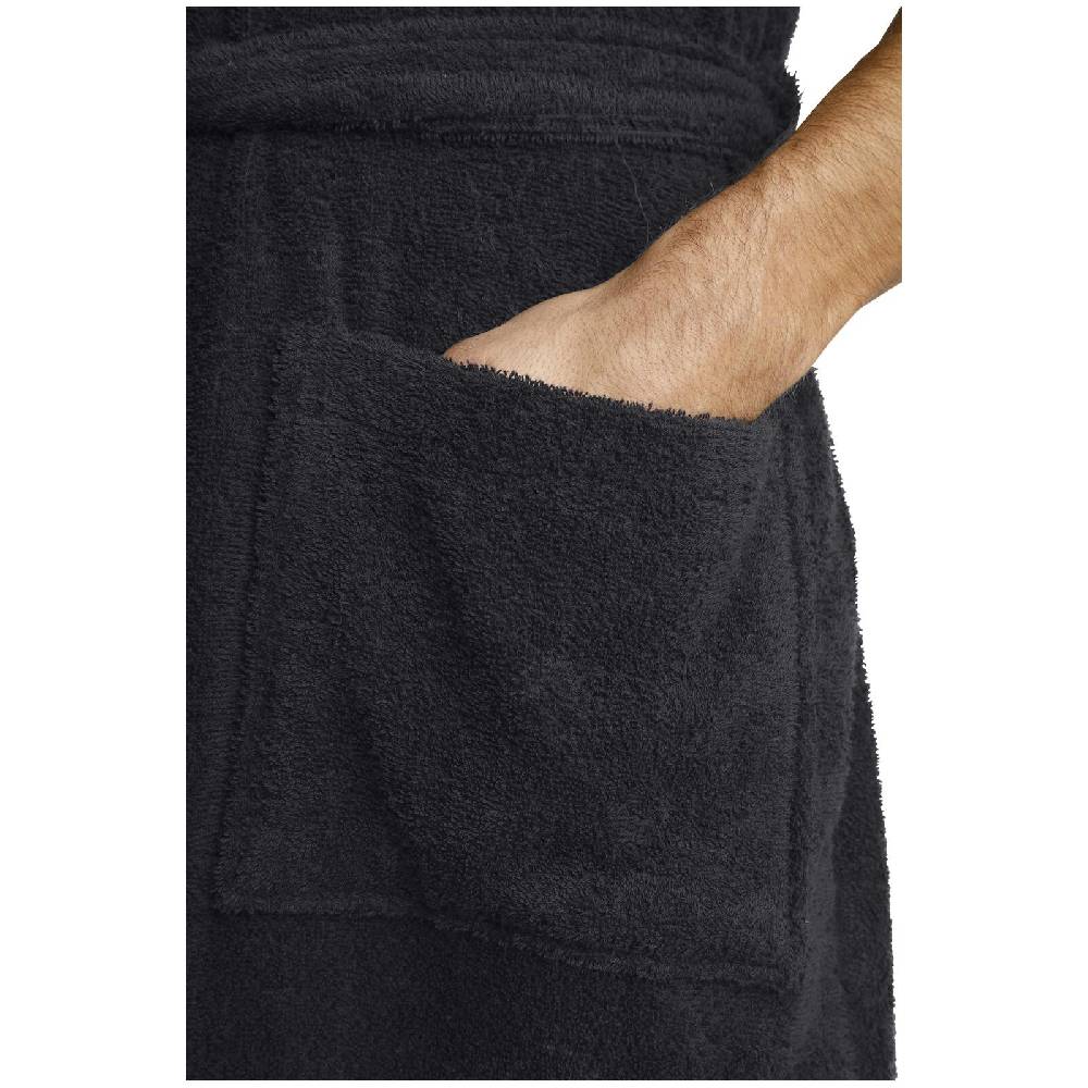 Jan Vanderstorm Bademantel JANNING schwarz Flash Sale