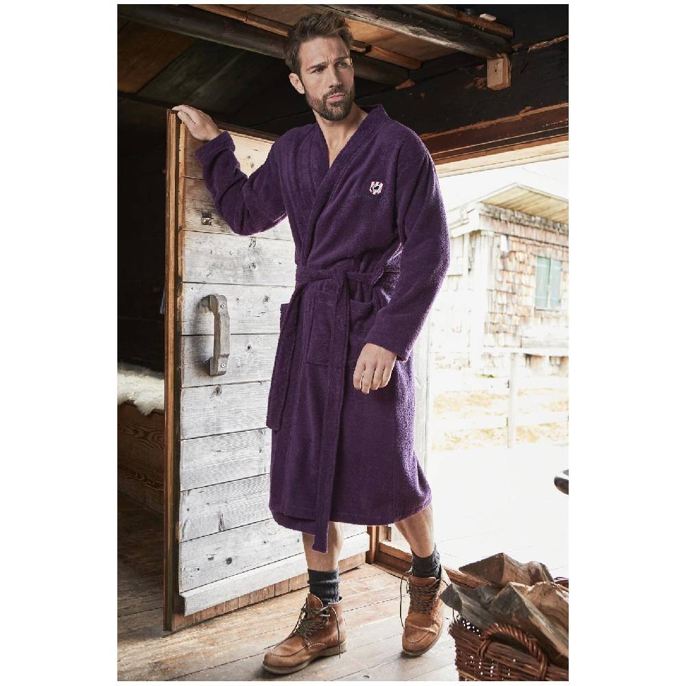Jan Vanderstorm Bademantel JANNING lila Blitzangebot