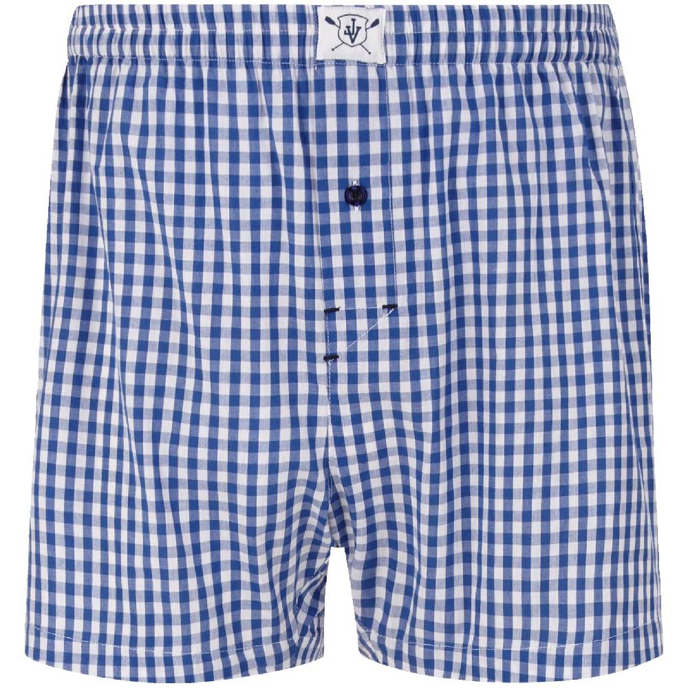 Jan Vanderstorm 3er Pack Boxershorts RIKU royal blau gemustert Große Rabatte