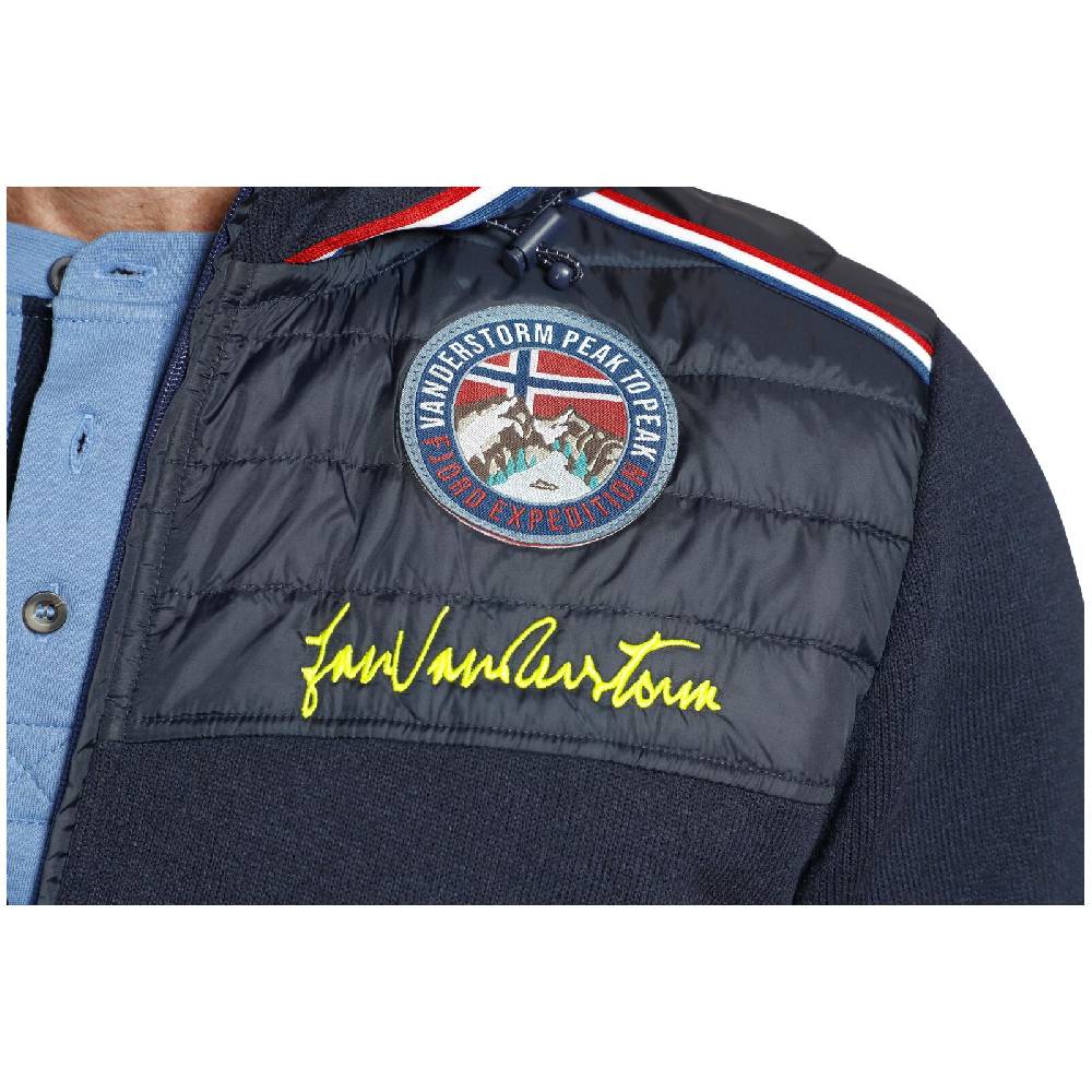 Jan Vanderstorm Strickfleecejacke STELLAN dunkelblau Saisonale Angebote