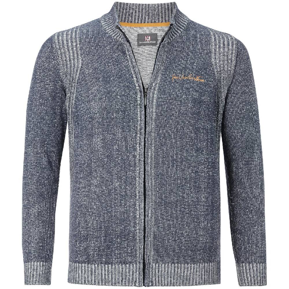 Jan Vanderstorm Strickjacke INGRABAN blau melange Discount Store für neue Produkte