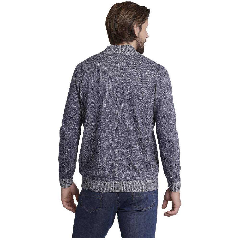 Jan Vanderstorm Strickjacke INGRABAN blau melange Discount Store für neue Produkte