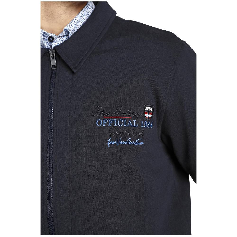 Jan Vanderstorm Sweatjacke TAPANI dunkelblau 50% Rabatt für begrenzte Zeit