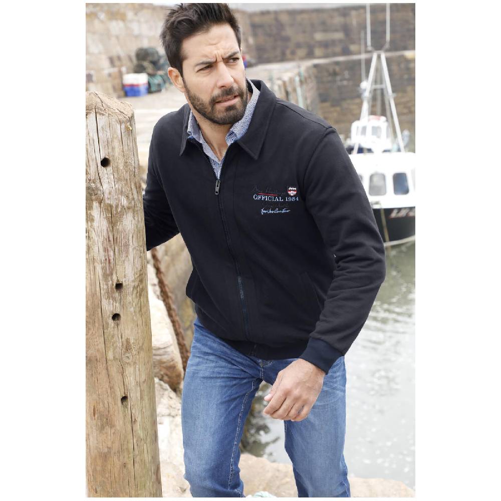 Jan Vanderstorm Sweatjacke TAPANI dunkelblau 50% Rabatt für begrenzte Zeit