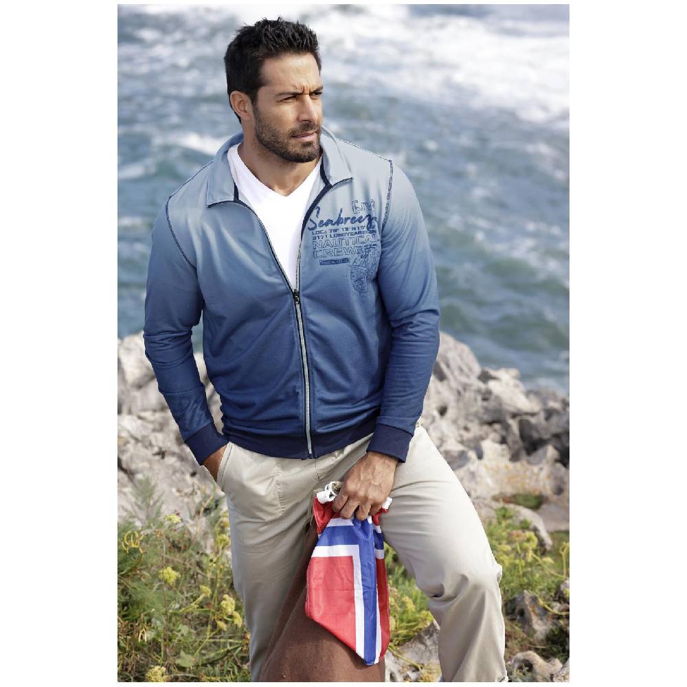 Jan Vanderstorm Sweatjacke JAIS blau Fabrikpreis