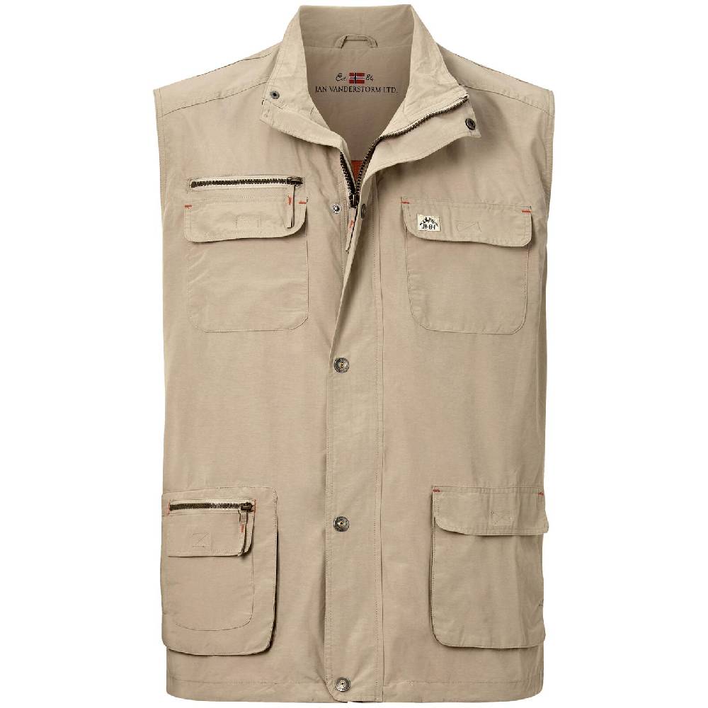 Jan Vanderstorm Trekking Weste HELMBOT beige Flash Sale
