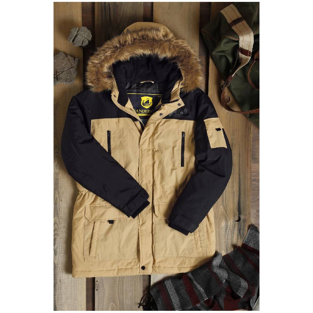 Jan Vanderstorm Parka JOKUM beige schwarz Black Friday