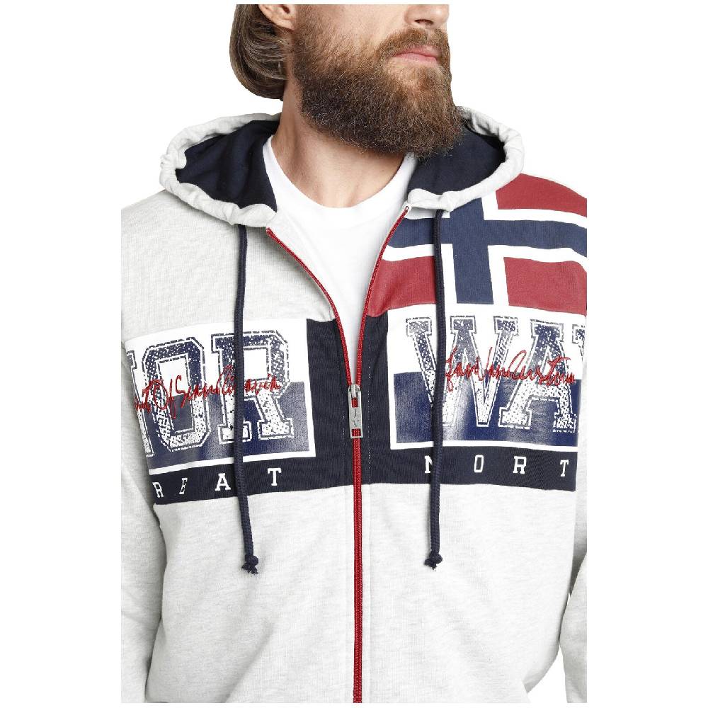Jan Vanderstorm Sweatjacke ABBE hellgrau melange Cyber Monday