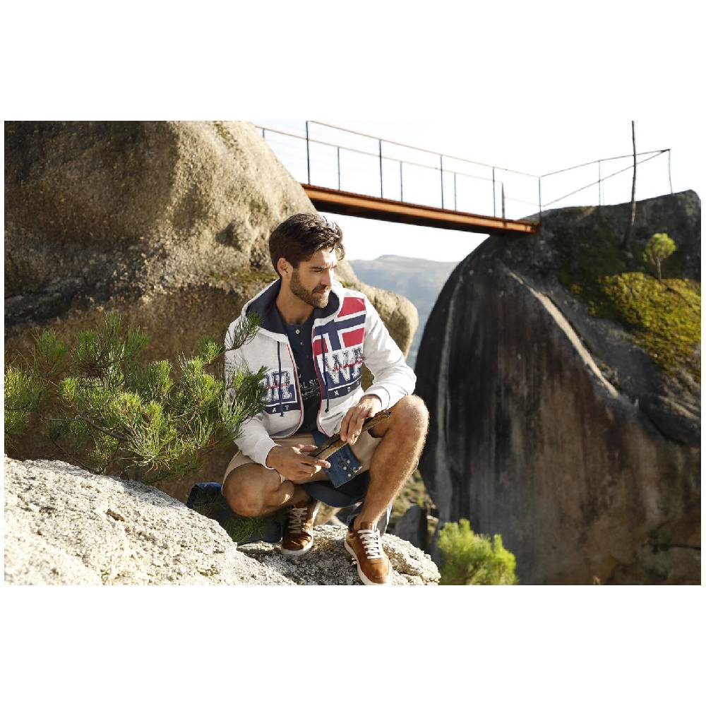 Jan Vanderstorm Sweatjacke ABBE hellgrau melange Cyber Monday