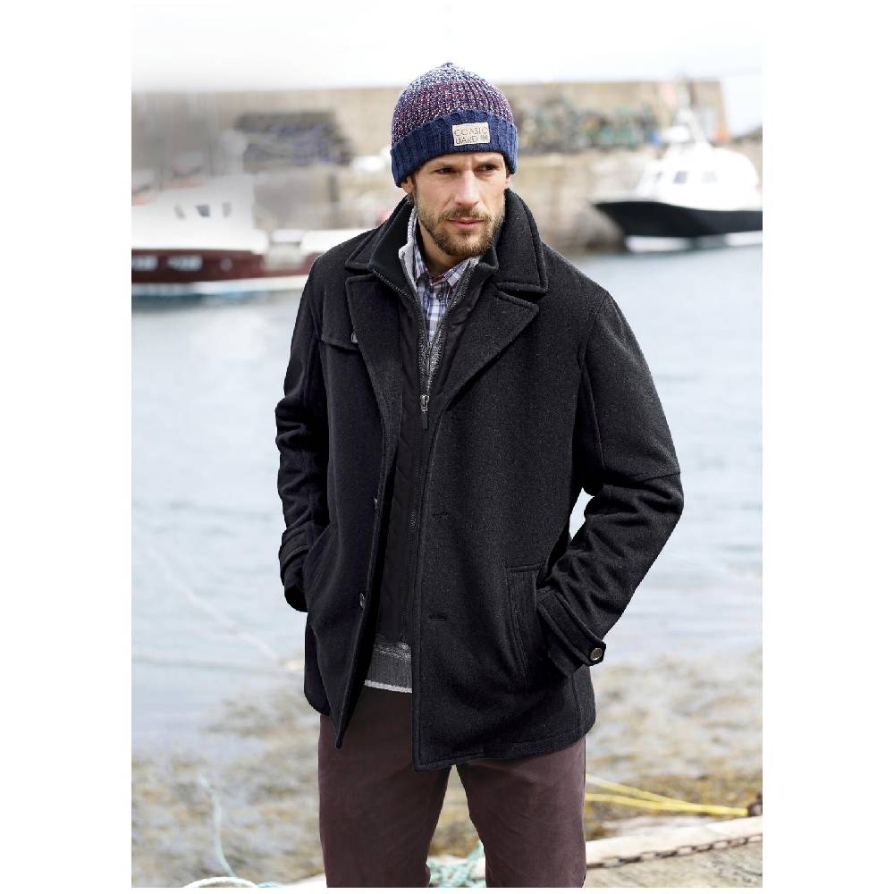 Jan Vanderstorm Wolljacke TJORVE schwarz Lagerräumung