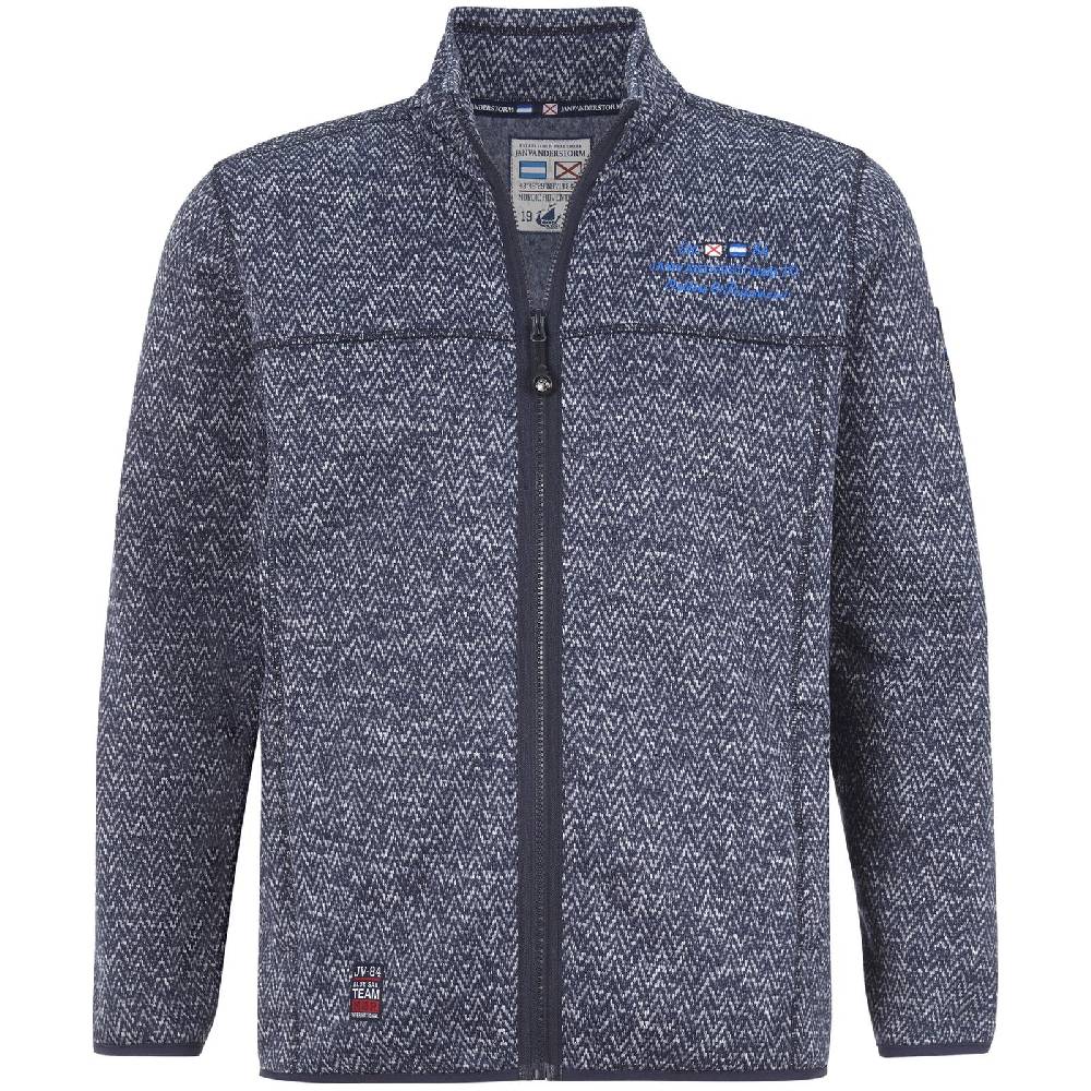 Jan Vanderstorm Strickfleecejacke KOLMUND dunkelblau Blitzangebot