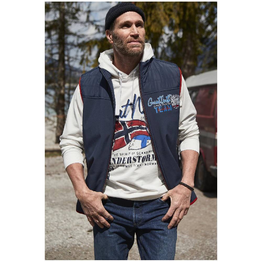 Jan Vanderstorm Outdoorweste HAAKON dunkelblau Letzte 2 Tage