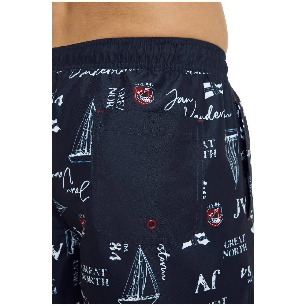 Jan Vanderstorm Badeshort CORNELIS dunkelblau bedruckt Hotsell
